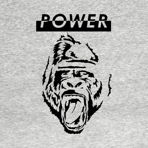 Powerful gorilla by BananaPrints